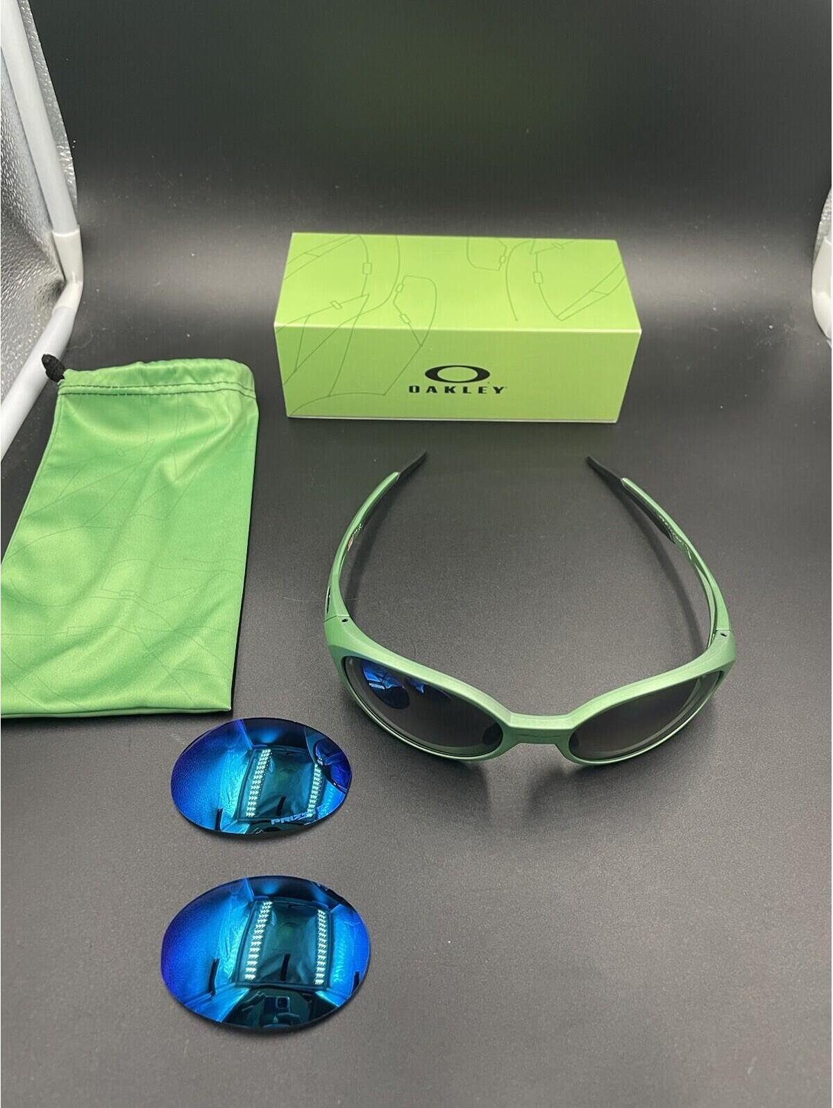 Oakley Gdlp Eye Jacket Redux Mint Green Metallic W/ Prizm Black Polar Sapphire